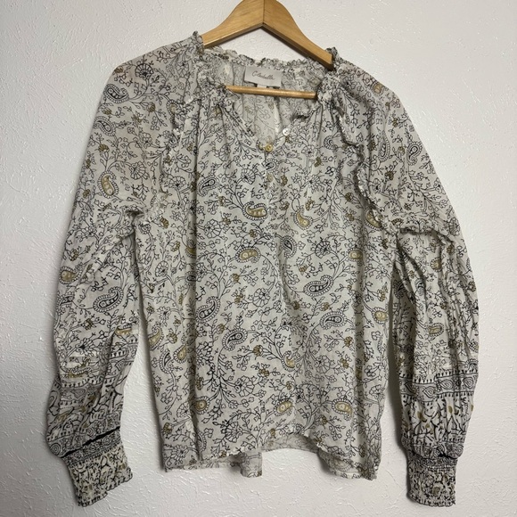 Cleobella Floral‎ Paisley Organic Cotton Blouse - Picture 1 of 8